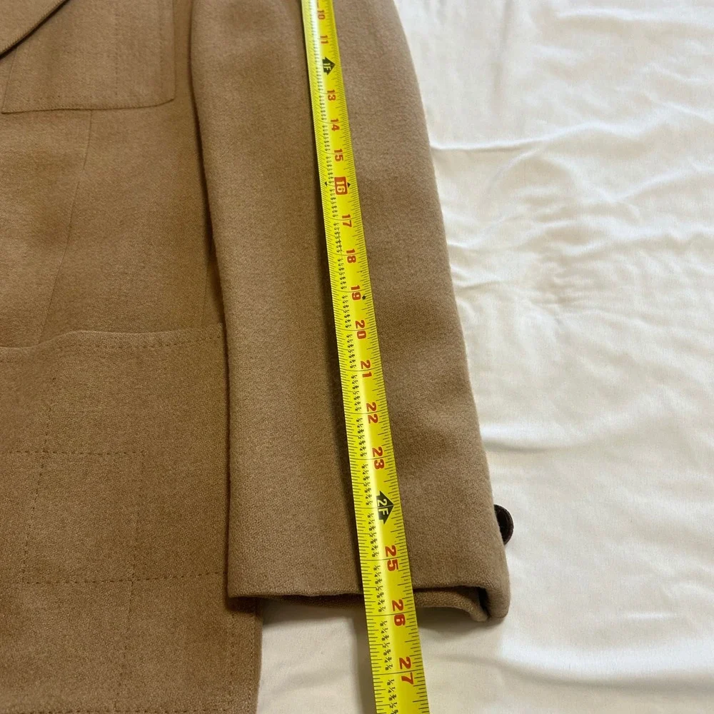 Vintage LeBaron California Clothes Camel Tan Blazer Sport Coat Mens 50L Big Tall